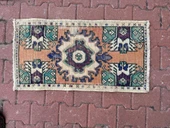 49 x 90 cm El Yapımı Küçük Vintage Kilim, Türk Yöresel Halısı, Yatak Odası & Oturma Odası Dekoru - 5