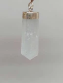 Akuamarin Taşı 925 Ayar Gümüş Aparatlı Kolye Ucu (55758) thumbnail 5