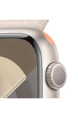 Apple Watch 9 45mm Yıldız Işığı Alüminyum Kasa ve Yıldız Işığı Spor Loop - 3