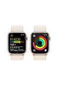 Apple Watch 9 45mm Yıldız Işığı Alüminyum Kasa ve Yıldız Işığı Spor Loop - 6