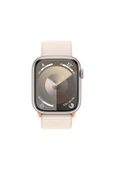 Apple Watch 9 45mm Yıldız Işığı Alüminyum Kasa ve Yıldız Işığı Spor Loop - 2
