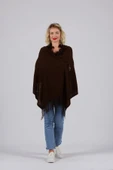 Angora Ponponlu Şal  60x180 -  Koyu Kahve - 1