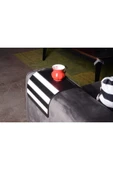 ARKITEKT EX Ahşap Katlanır Portatif Yan Sehpa Kaydırmaz Deri Yüzeyli Xl 50cmx27.8cm - 6