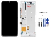 Xiaomi Mİ NOTE 10 Lite Uyumlu Lcd Ekran Dokunmatik SERVİS Orijinali ÇITALI BEYAZ + TAMİR SETİ - 1