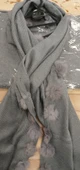 Angora Ponponlu Şal 60x180 -  Gri - 2