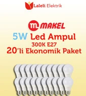 Makel 5W Led Ampul  3000K 20 Adet Ekonomik Paket - 2