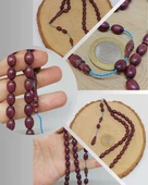 Kafur Ağacı Badem Kesim 33lük Tesbih 6.5*9mm (55822) thumbnail 1