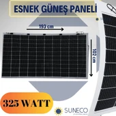 Suneco 325 Watt Yarı Esnek Güneş Paneli Half Cut Monokristal Solar Güneş Paneli Karavan Tekne - 1