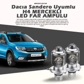 Dacia Sandero Için Uyumlu Şimşek Etkili Mercek Led Xenon Oto Ampulu Çift Renk thumbnail 1