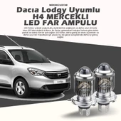 Dacia Lodgy Için Uyumlu Şimşek Etkili Mercek Led Xenon Oto Ampulu Çift Renk thumbnail 1