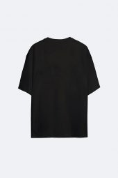 Diadof AYYA Unisex Oversize Siyah Kravatli Kedi T-Shirt - 4
