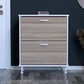 Modilayn UMAY Antre Hol 72 x 90 x 25,5 cm’ lik 2 Düşer Kapak 4 Göz Raf Bölmeli Ayakkabılık - 1