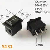 Ic-123-6 Mini Işıksız Anahtar On-Off-On 6P 6 Bacaklı 1 Adet - 2