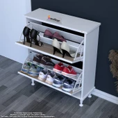 Modilayn UMAY Antre Hol 72 x 90 x 25,5 cm’ lik 2 Düşer Kapak 4 Göz Raf Bölmeli Ayakkabılık - 7