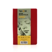 Tigertint Sketch Book Sert Kapaklı Eskiz Defteri 140 gr A5 80 yaprak Kırmızı - 1