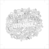 Art Tuval Mandala I Love İstanbul Tuval 40x40 cm - 1