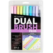 Tombow AB-T Grafik Fırça Uçlu  Kalem Seti ( Pastel Renkler ) 10 Renk - 1