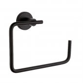 Mira Serisi Paslanmaz Mat Siyah Banyo Yuvarlak Havluluk - 1