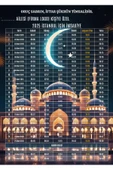 Ramazan İmsakiyesi Modern Kişiye Özel Tasarımlı Dijital Baskı 2 Adet A4 300 gr Model 8 - 1