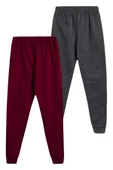Çocuk Unisex Beli Lastikli Jogger Eşofman Altı 2'li Set - 2