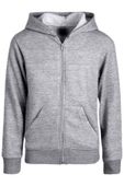 Çocuk Unisex Pamuklu Kapüşonlu Fermuarlı Sweatshirt - 1
