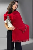 Kadın Çift Taraflı Düz Renk Yumuşak Dokulu Omuz Şalı Atkı  ( 70cm x 180cm ) - 1