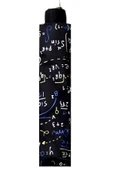 Matematik Formül Desenli Lüx Renkli Baskılı Rüzgara Dayanıklı 8 Telli Katlanabilir Manuel Şemsiye - 4