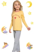 Kız Çocuk Pamuklu Uzun Kollu Desenli Pijama Takımı - 8