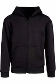 Çocuk Unisex Pamuklu Kapüşonlu Fermuarlı Sweatshirt 2'li Set - 7