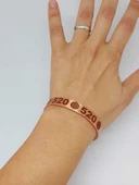 Yaşam Çiçeği Sembollü Sayı Sekanslı Bakır Bileklik (55690) thumbnail 5