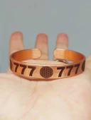 Yaşam Çiçeği Sembollü Sayı Sekanslı Bakır Bileklik (55686) thumbnail 3