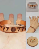 Yaşam Çiçeği Sembollü Sayı Sekanslı Bakır Bileklik (55686) thumbnail 1