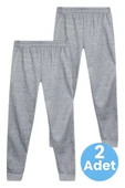 Çocuk Unisex Beli Lastikli Jogger Eşofman Altı 2'li Set - 1