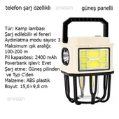 arwoan çok işlevli kamp lambası el feneri - 4