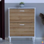 Modilayn UMAY Asma Kapı Önü 72x90x25,5 cm’ lik 2 Düşer Kapak 4 Göz Bölmeli Ayakkabılık - 6