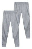 Çocuk Unisex Beli Lastikli Jogger Eşofman Altı 2'li Set - 2