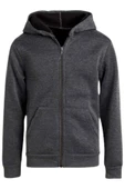 Çocuk Unisex Pamuklu Kapüşonlu Fermuarlı Sweatshirt 2'li Set - 4