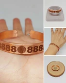 Yaşam Çiçeği Sembollü Sayı Sekanslı Bakır Bileklik (55688) thumbnail 1