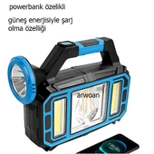 Arwoan solarlı powerbank özellikli kamp lambası - 1