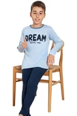 Erkek Çocuk Pamuklu Uzun Kollu Desenli Pijama Takımı - 2
