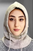 Balaclava Fitilli Triko Örgü Bere Başlık - 1