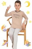 Erkek Çocuk Pamuklu Uzun Kollu Desenli Pijama Takımı - 7