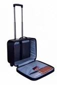 Çekçekli Lüx Büyük Boy Kasalı Siyah Pilot, Evrak, Laptop, Notebook Çantası - 3