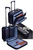 Çekçekli Orta Boy Lüx Kasalı Siyah Pilot, Evrak, Laptop, Notebook Çantası - 4
