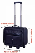 Çekçekli Orta Boy Lüx Kasalı Siyah Pilot, Evrak, Laptop, Notebook Çantası - 8
