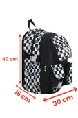 Unisex Su Geçirmez Damalı Renkli Sırt Çantası  Okul Çantası - 5