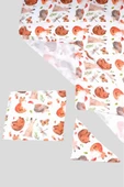 Bebek 2 Katlı Müslin Kumaş Pamuklu Kundak Örtüsü + Önlük + Ağız Mendili 3'lü Kundak Set - 4