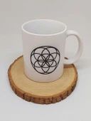 Yaşam Tohumu Sembollü Kupa Bardak Porselen (55704) - 3