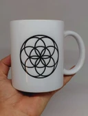 Yaşam Tohumu Sembollü Kupa Bardak Porselen (55704) - 1