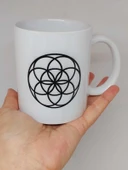 Yaşam Tohumu Sembollü Kupa Bardak Porselen (55704) - 4